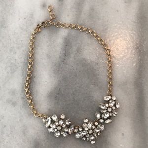 J Crew Gold Rhinestone Necklace